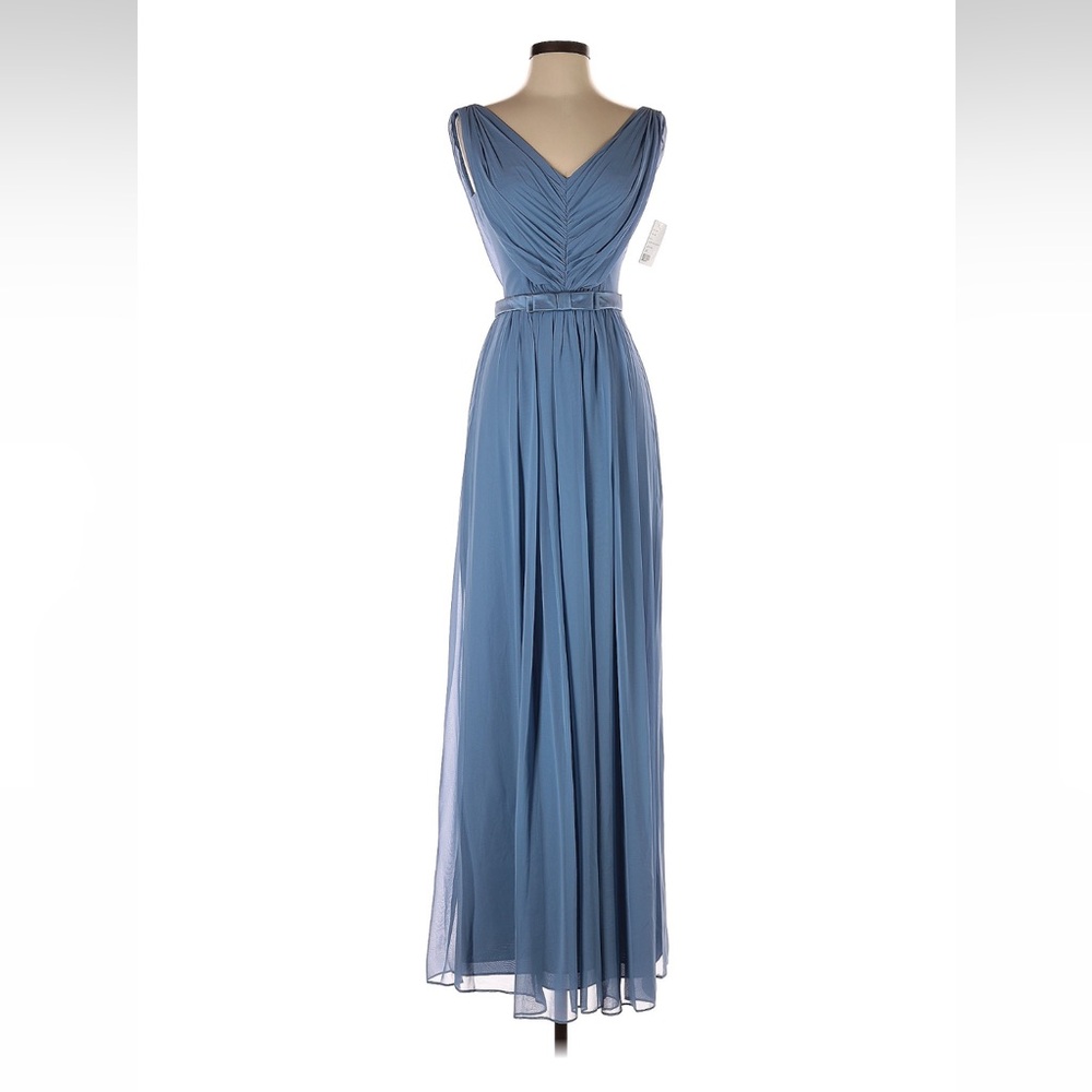 Dessy collection blue cocktail dress